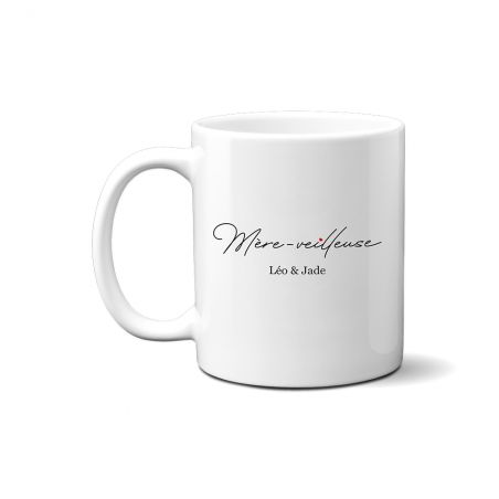 Customizable white ceramic mug "Mother-Nightlight" · Mom's birthday or Mother's Day gift