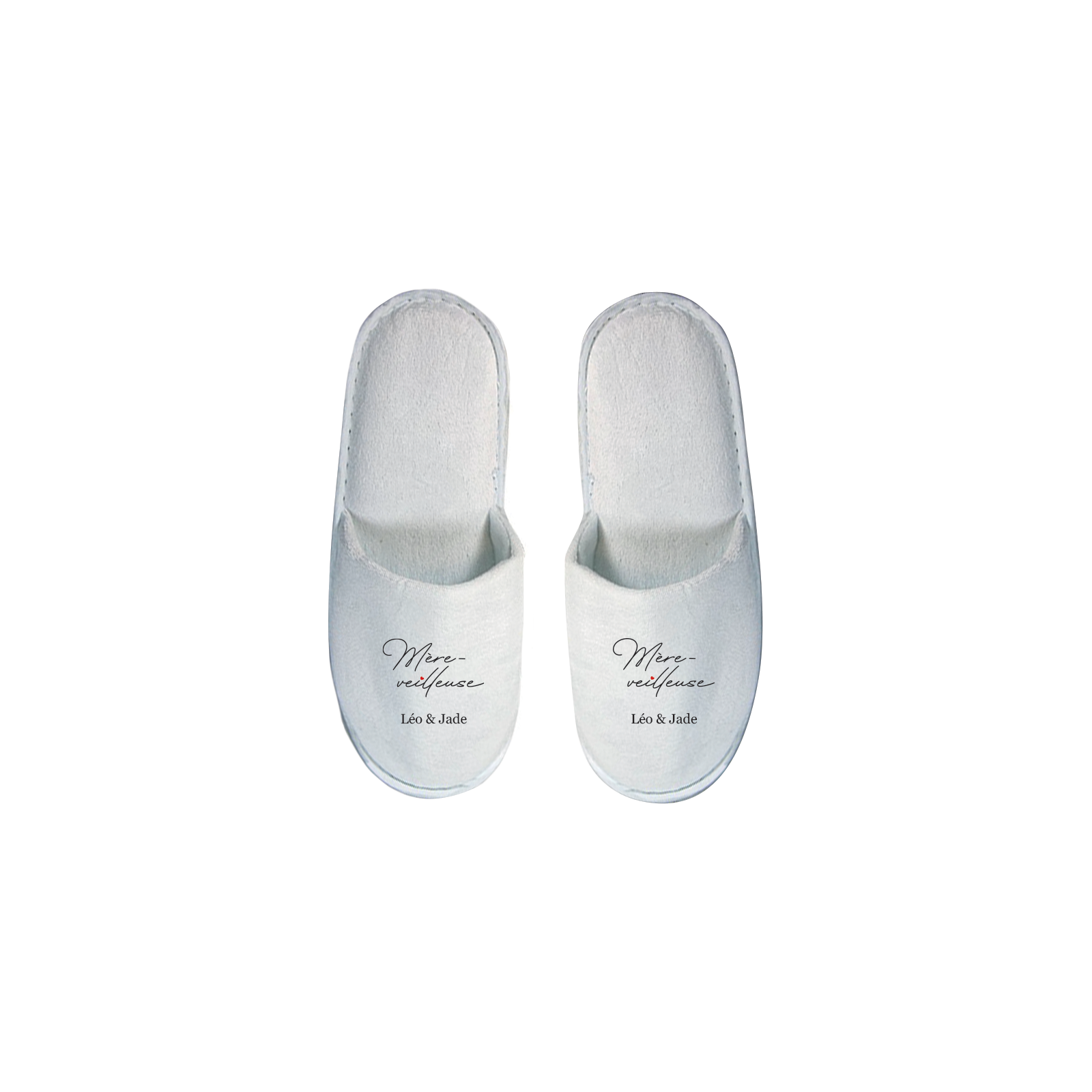 Pair of personalized slippers · “Mother-Nightlight” model · Mother’s Day gift