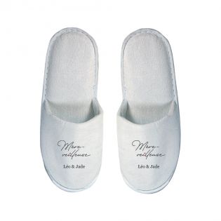 Pair of personalized slippers · “Mother-Nightlight” model · Mother’s Day gift