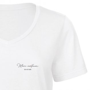 Customizable V-neck T-shirt for Women · Mother-Nightlight Model · Mom’s birthday gift