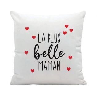 White cushion Mom - Personalized photo | Square 45 x 45 cm