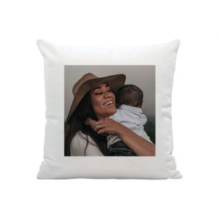 White cushion Mom - Personalized photo | Square 35 x 35 cm