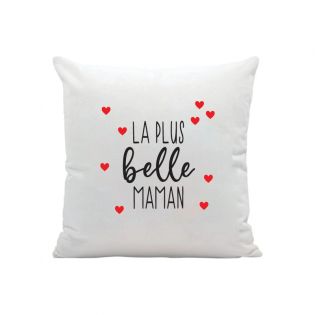 White cushion Mom - Personalized photo | Square 35 x 35 cm