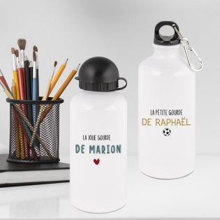 500 mL aluminum bottle customizable with Text and Photo · Small transportable insulated water bottle