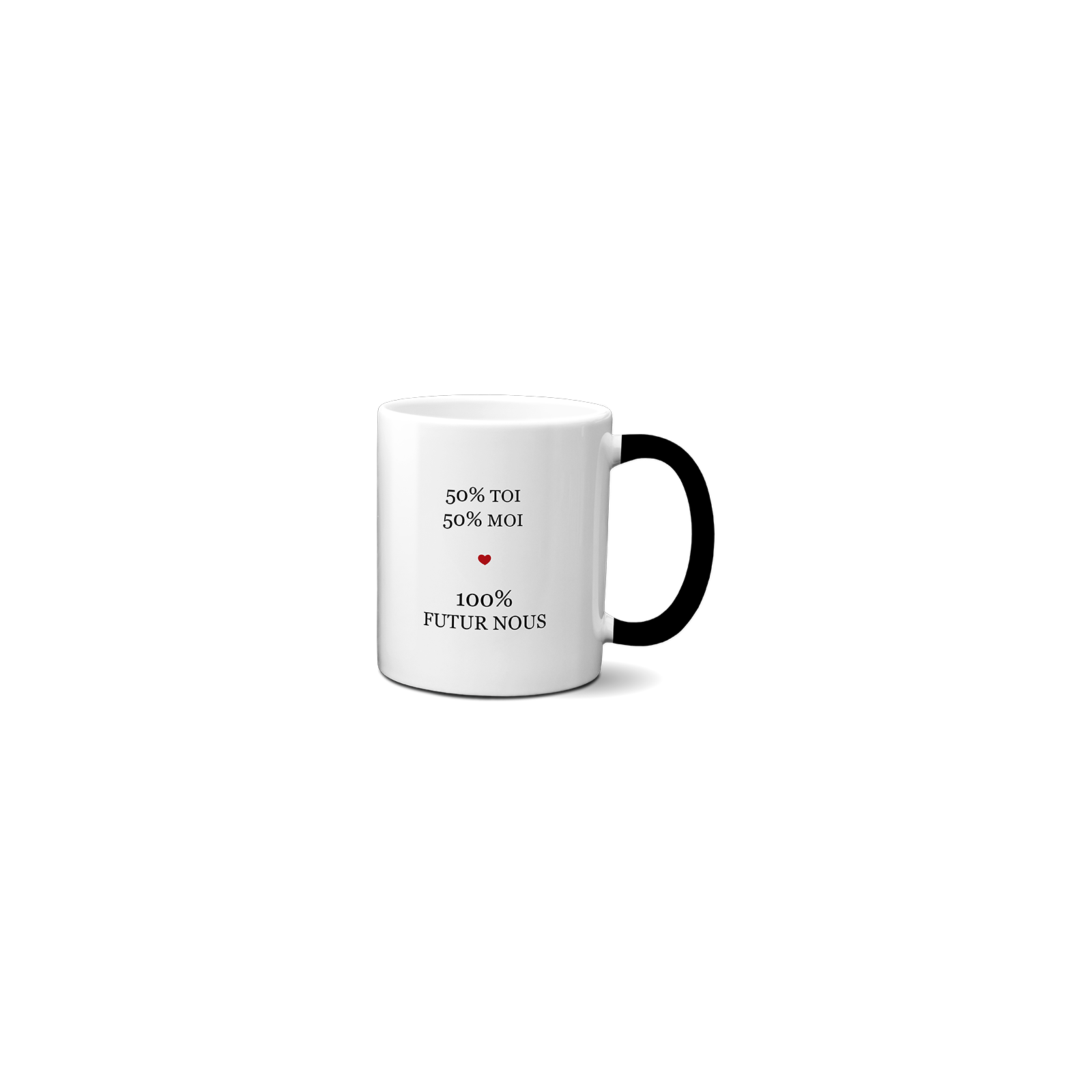 Customizable heat-reactive magic mug with text and photo · Color-changing mug