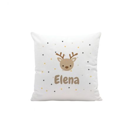 Decorative cushion 40 x 40 cm for children's room, customizable with first name and animal motif