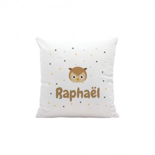 Decorative cushion 40 x 40 cm for children's room, customizable with first name and animal motif