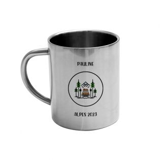 Double wall stainless steel coffee cup customizable with text, photo and logo · 33 cL