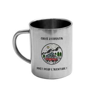 Double wall stainless steel coffee cup customizable with text, photo and logo · 33 cL