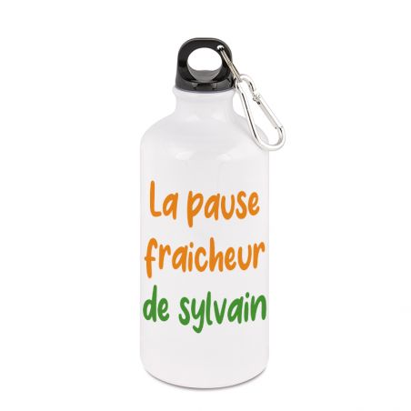 Gourde aluminium 50cl personnalisée | Pause Fraîcheur