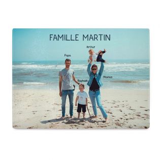 Customizable glass cutting board with Text and Photo · Kitchen accessory gift