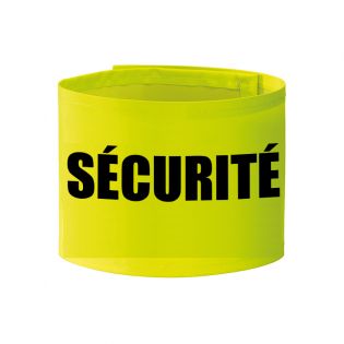 Reflective yellow safety armband with personalized Velcro