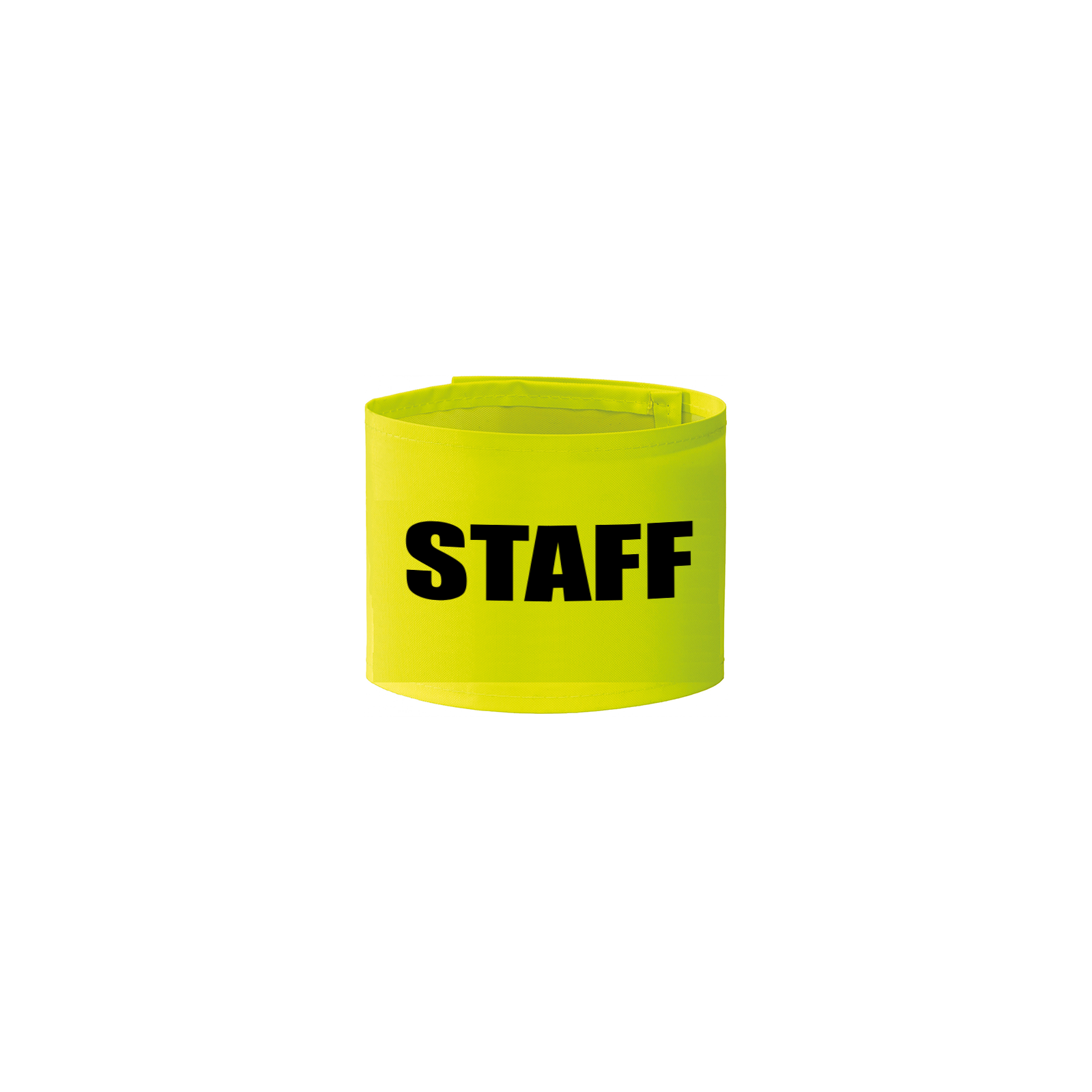 Reflective yellow safety armband with personalized Velcro