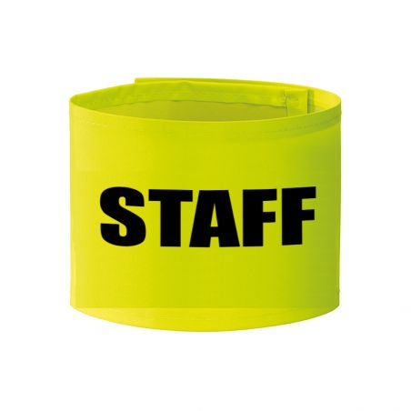 Reflective yellow safety armband with personalized Velcro