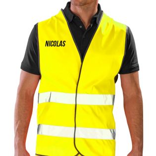 Personalized yellow safety vest | Adult