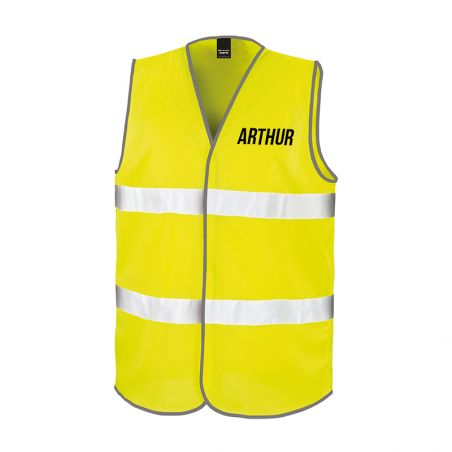 Personalized yellow safety vest | Adult