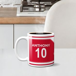 Customizable football club mug with first name and number · Football fan gift · Brest