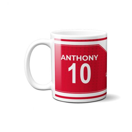 Customizable football club mug with first name and number · Football fan gift · Brest