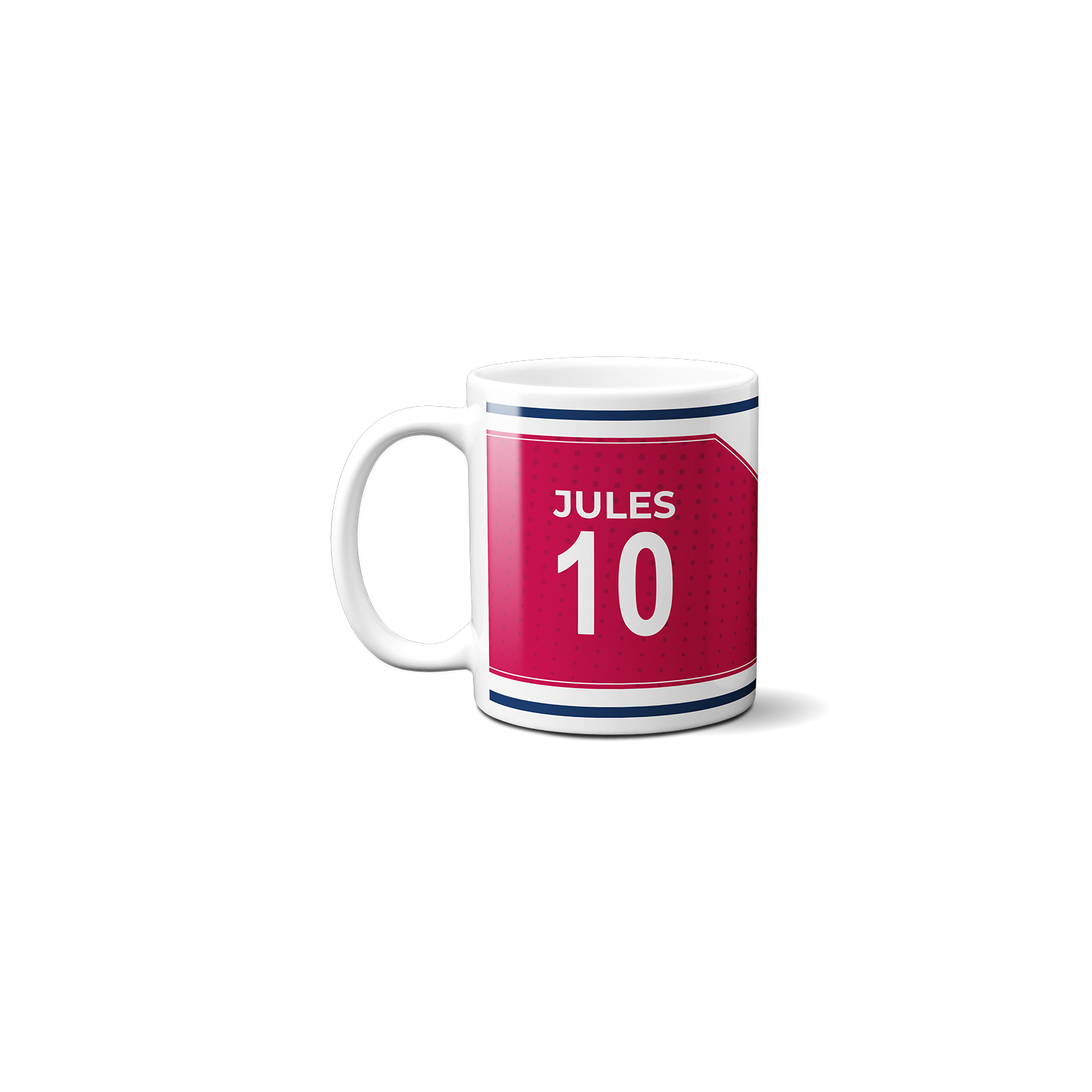 Customizable football club mug with first name and number · Football fan gift · Clermont