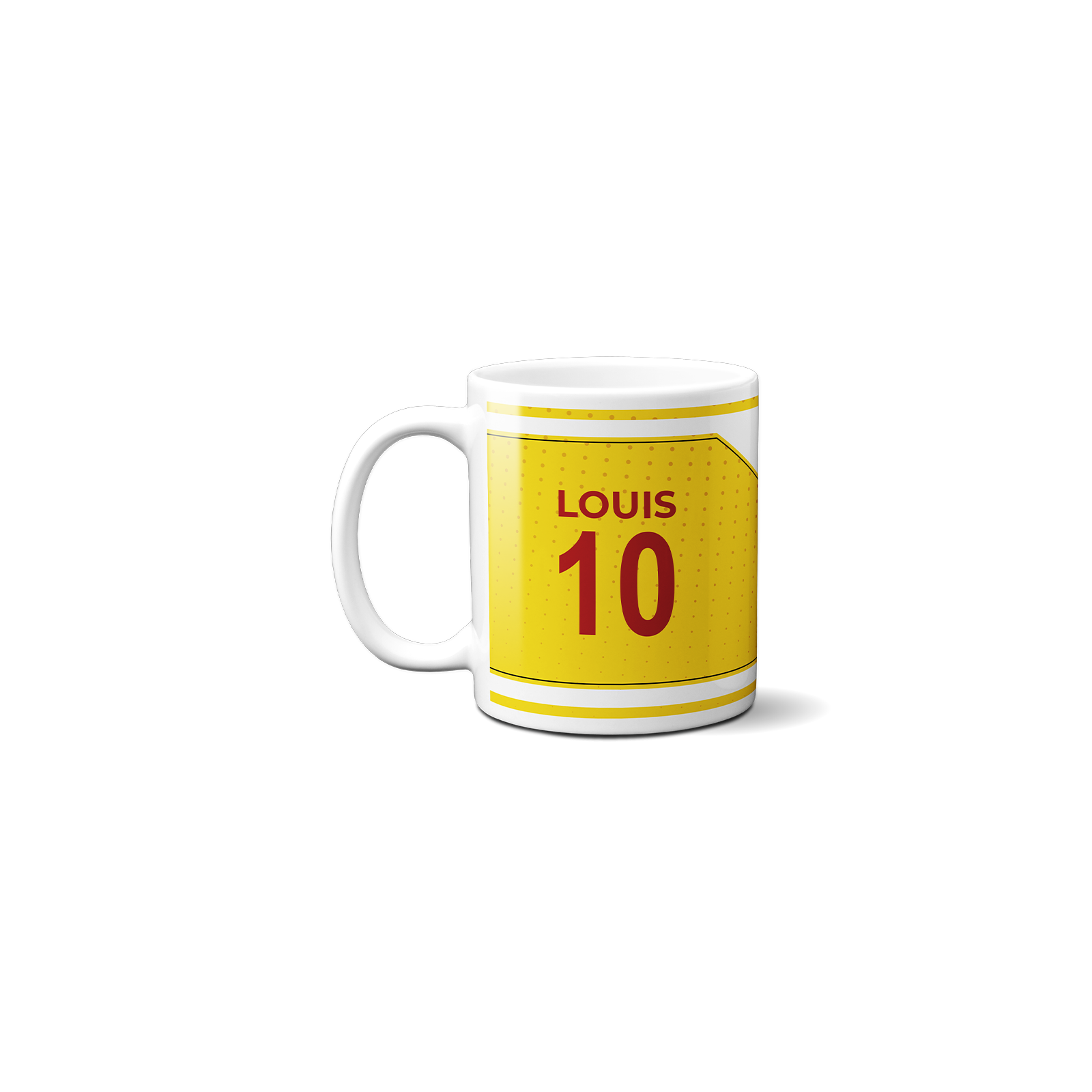 Customizable football club mug with first name and number · Football fan gift · Lens