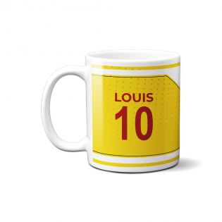 Customizable football club mug with first name and number · Football fan gift · Lens