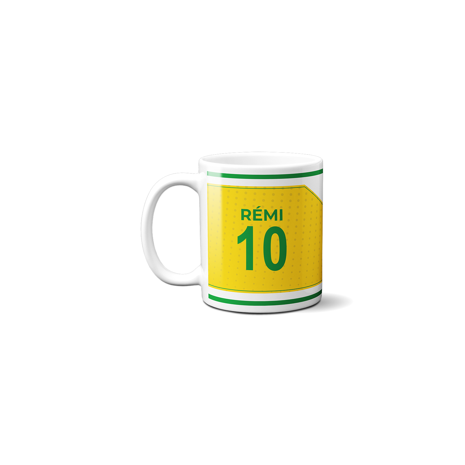 Customizable football club mug with first name and number · Football fan gift · Nantes