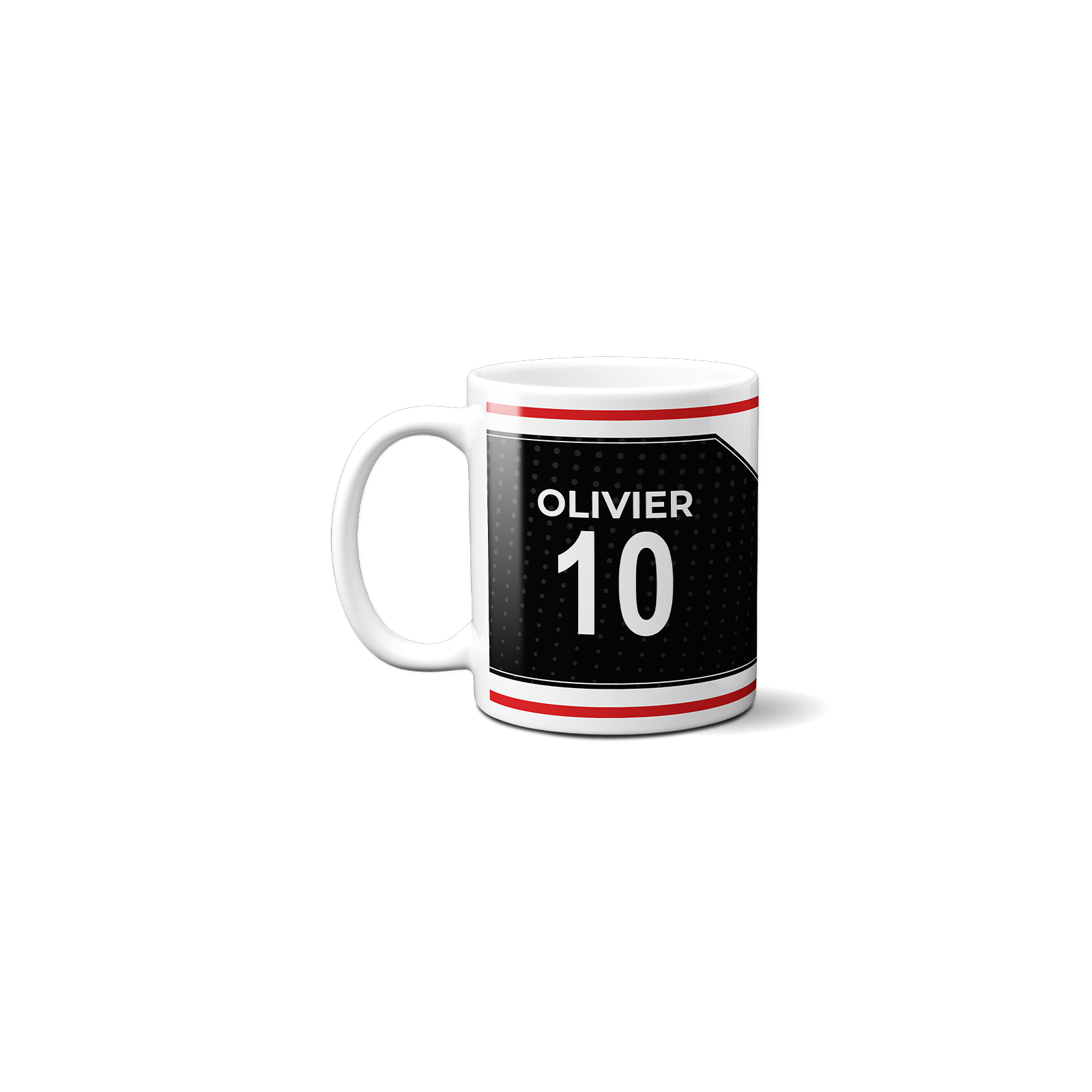 Customizable football club mug with first name and number · Football fan gift · Nice