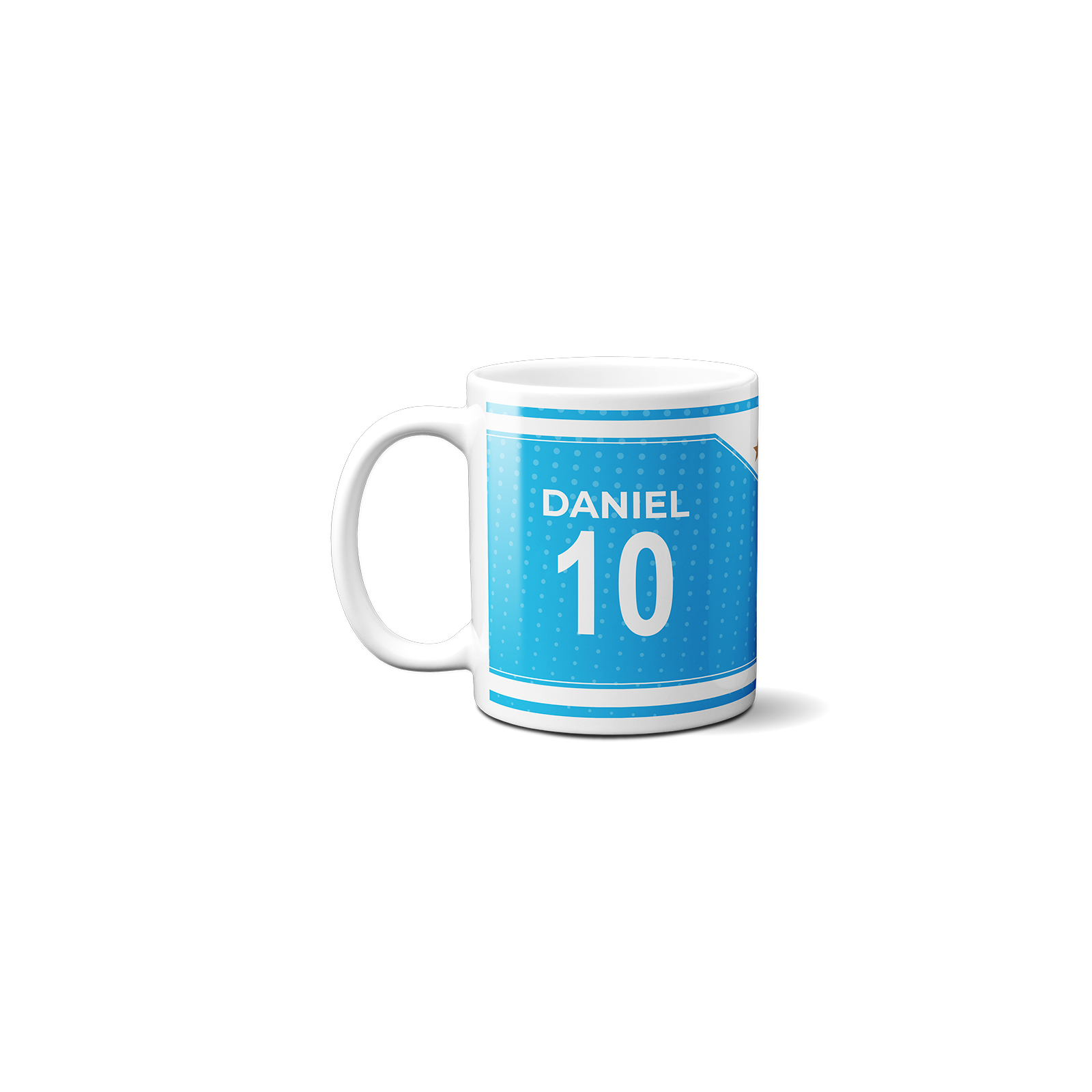 Customizable football club mug with first name and number · Football fan gift · Marseille