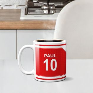 Customizable football club mug with first name and number · Football fan gift · Reims