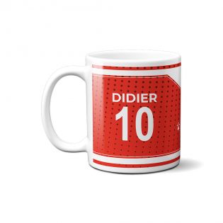 Customizable football club mug with first name and number · Football fan gift · Rennes