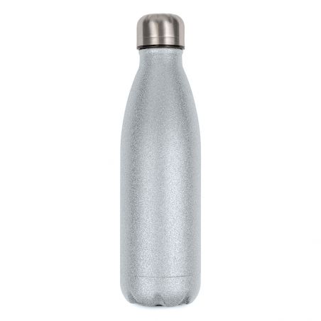 Customizable insulated bottle 50 cL | Silver glitter