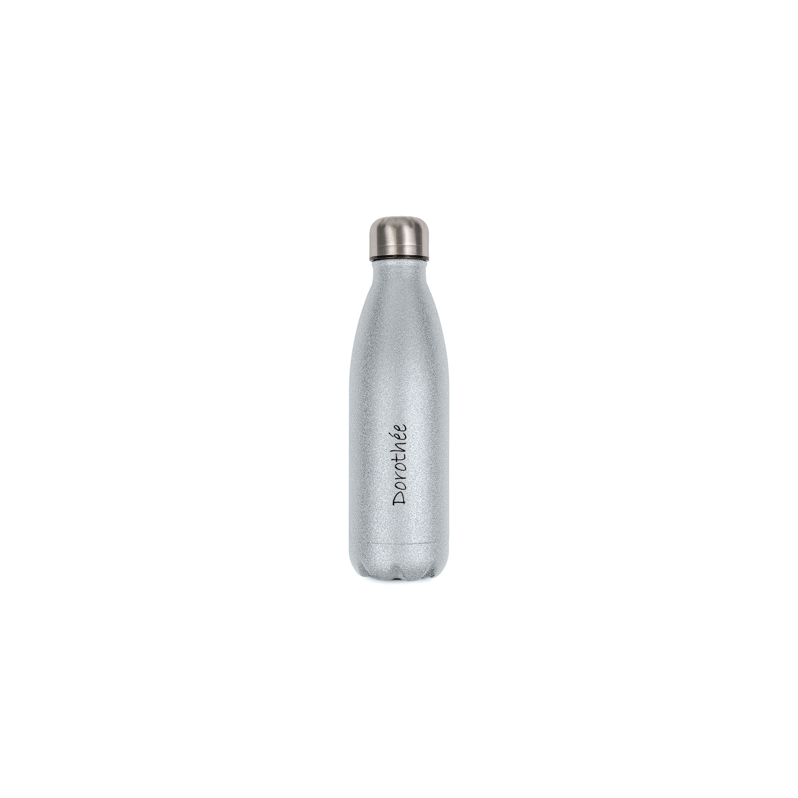 Customizable insulated bottle 50 cL | Silver glitter