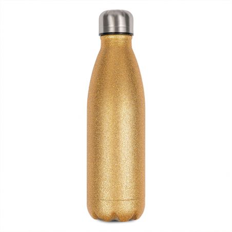 Customizable insulated bottle 50 cL | Glitter gold