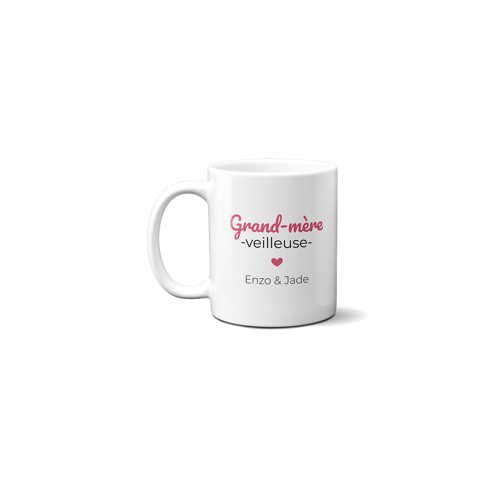 Mug thé ou café personnalisable Grand-mère-veilleuse · Cadeau anniversaire ou Noël de Mamie