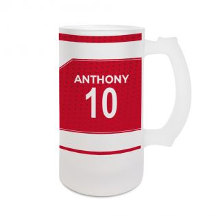 50 cL football club beer mug customizable with first name and number · Football fan gift · Monaco