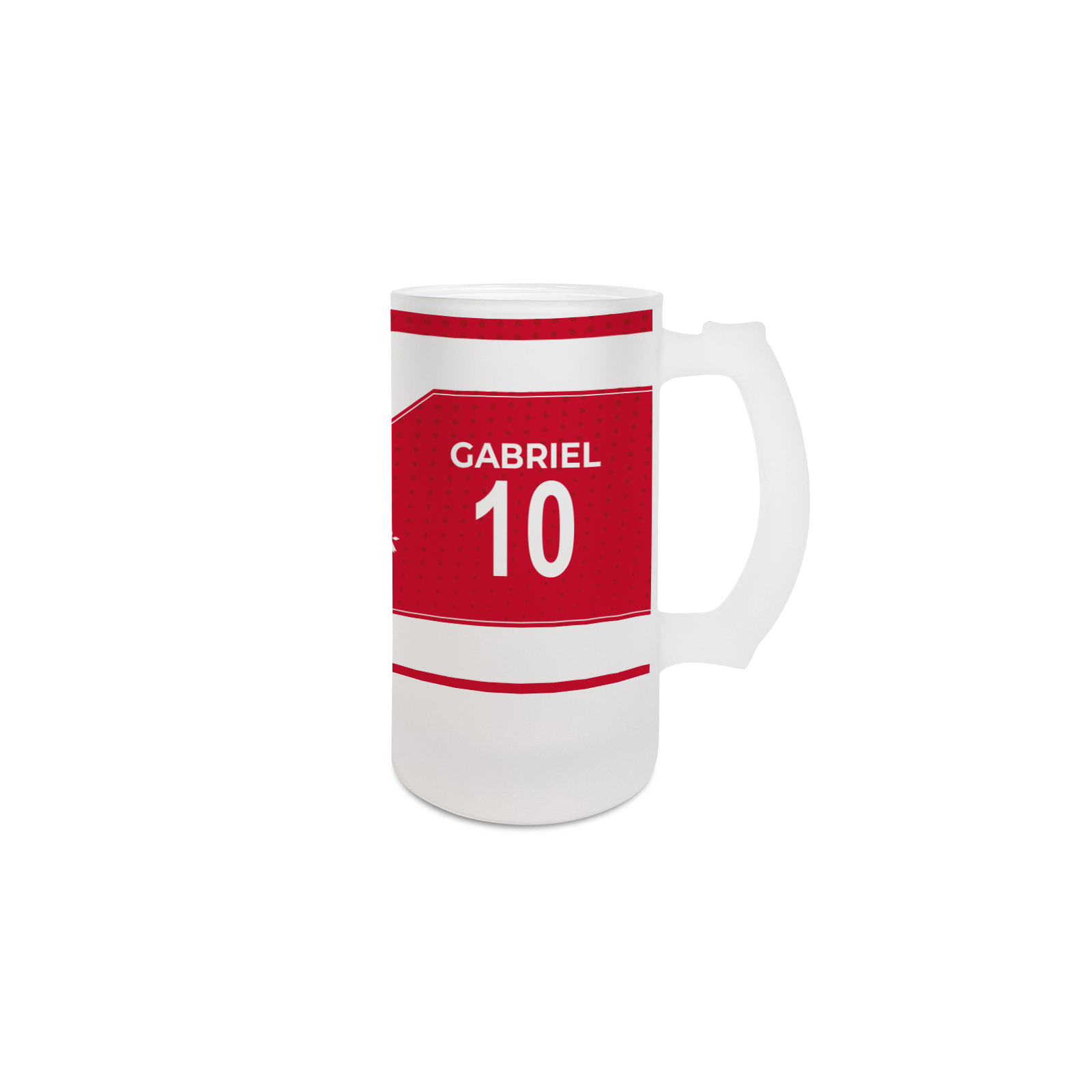 Beer mug 50 cL football club customizable with first name and number · Football fan gift · Brest