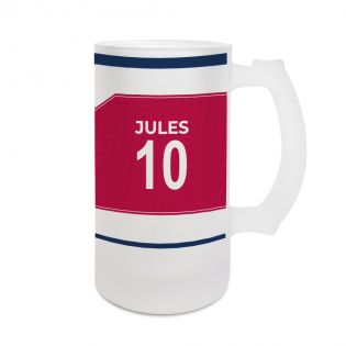 Beer mug 50 cL football club customizable with first name and number · Football fan gift · Clermont