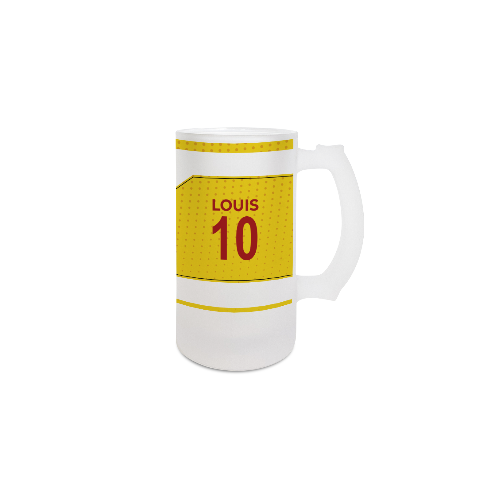 Beer mug 50 cL football club customizable with first name and number · Football fan gift · Lens