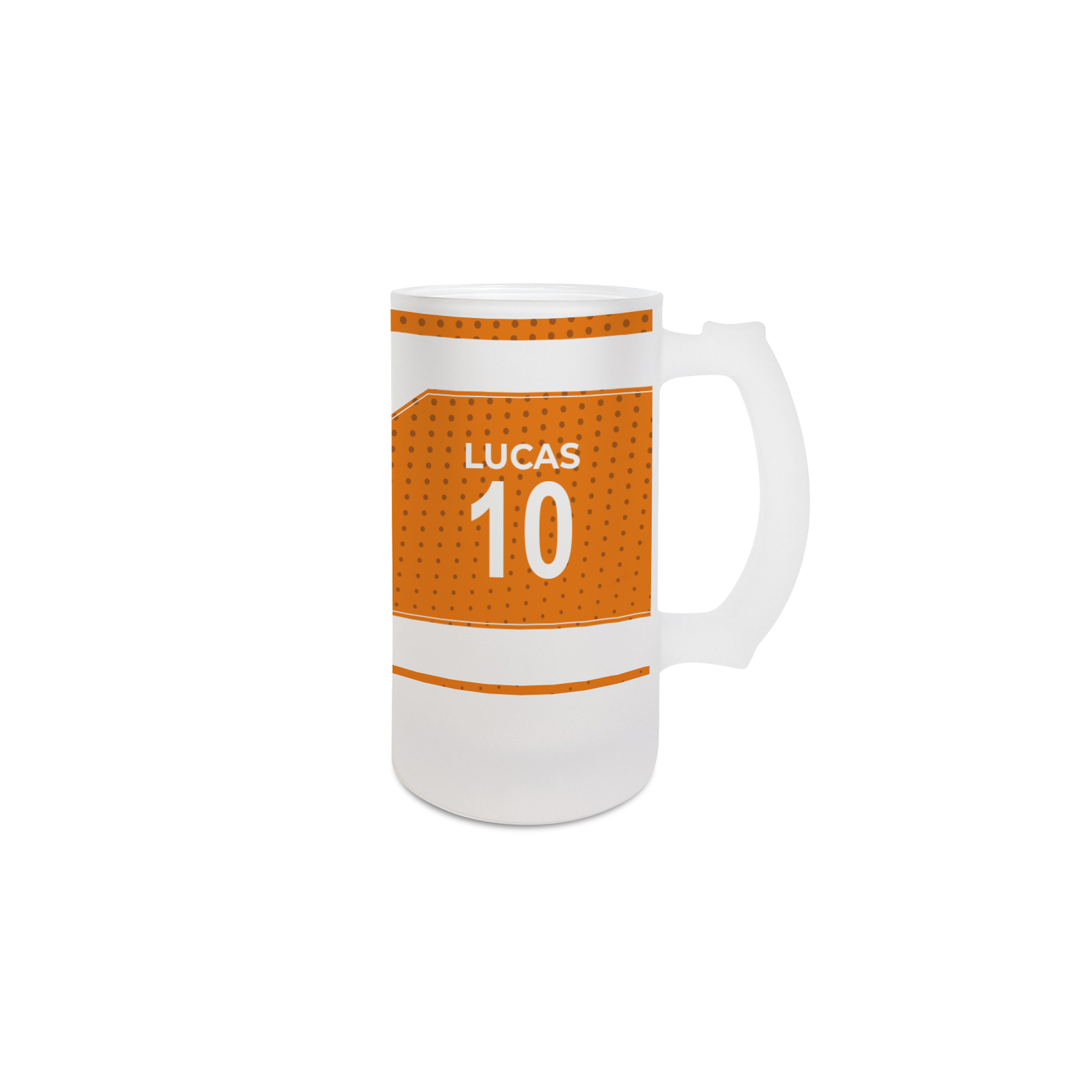 Beer mug 50 cL football club customizable with first name and number · Football fan gift · Lorient