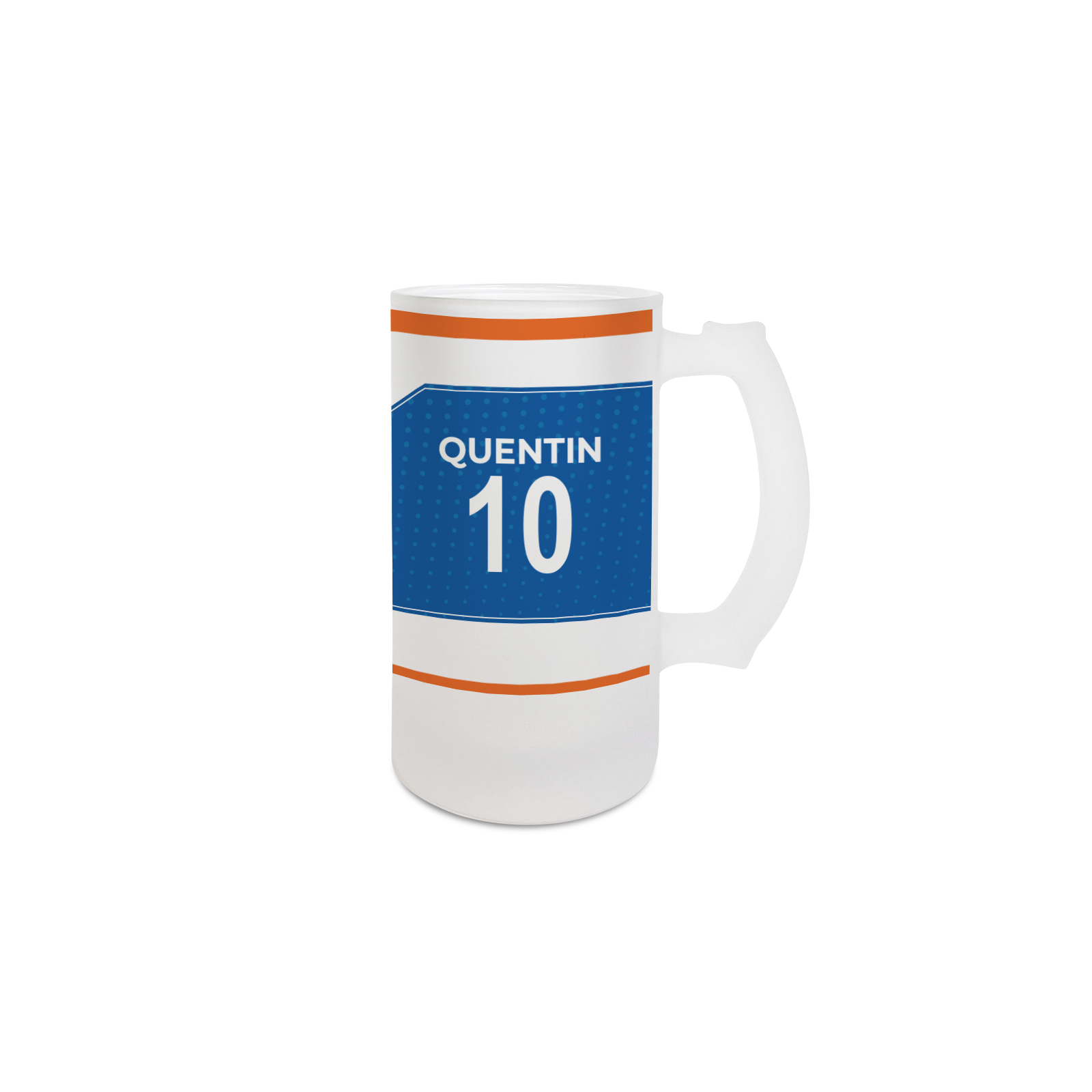 Beer mug 50 cL football club customizable with first name and number · Football fan gift · Montpellier