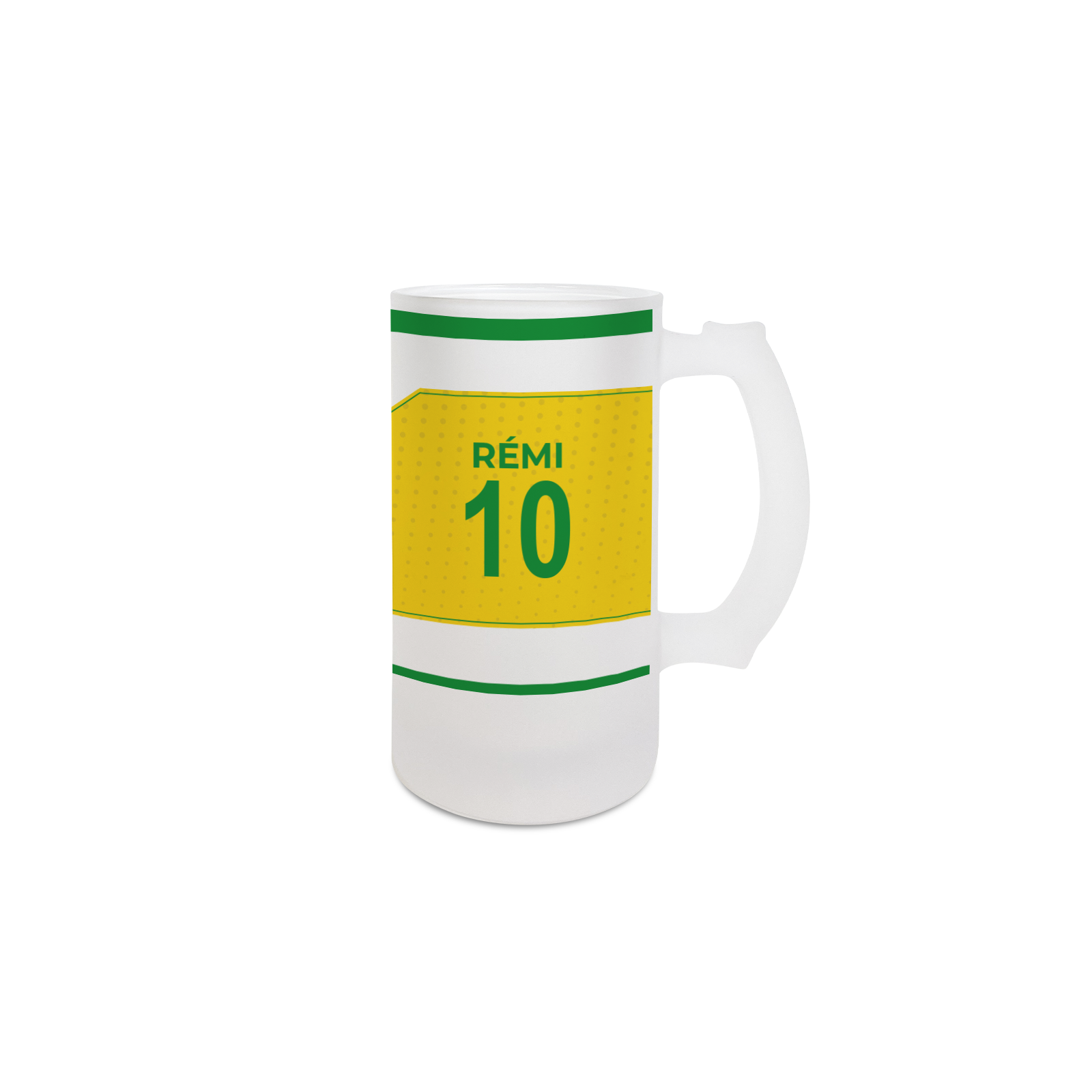 Beer mug 50 cL football club customizable with first name and number · Football fan gift · Nantes