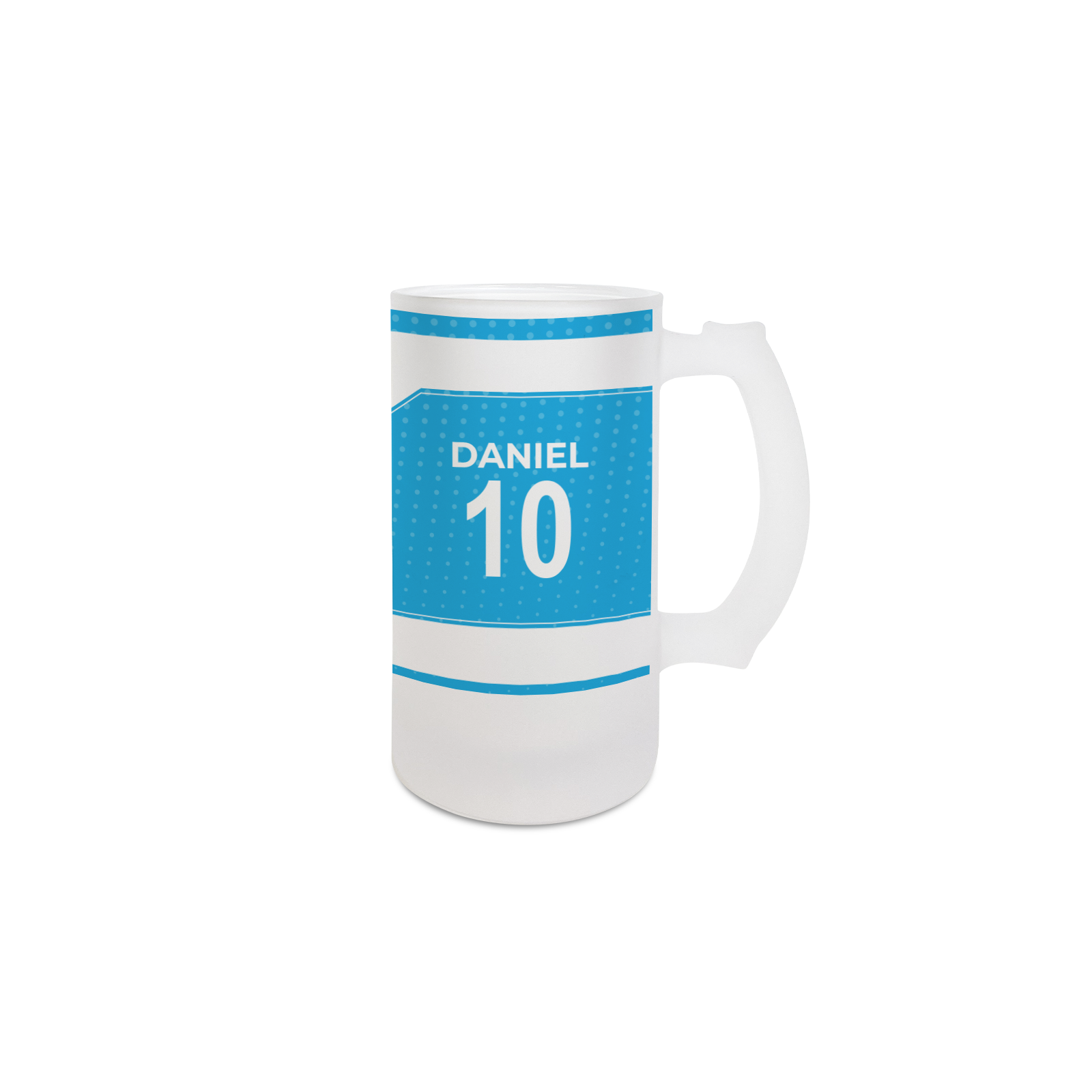 Beer mug 50 cL football club customizable with first name and number · Football fan gift · Marseille