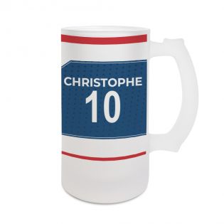 50 cL football club beer mug customizable with first name and number · Football fan gift · Paris