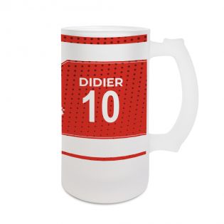 Beer mug 50 cL football club customizable with first name and number · Football fan gift · Rennes