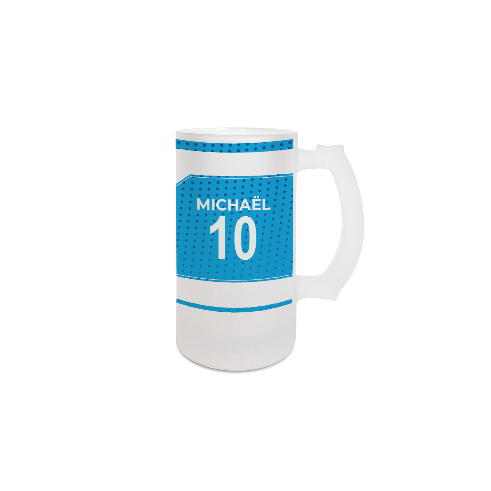 Beer mug 50 cL football club customizable with first name and number · Football fan gift · Strasbourg