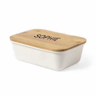 Customizable bamboo lunch box with cutlery | Enjoy your food