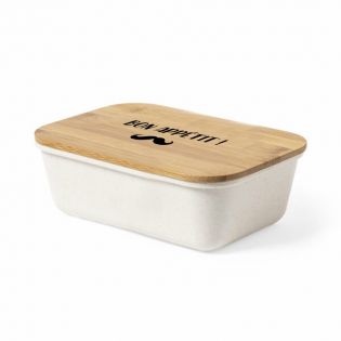 Customizable bamboo lunch box with cutlery | Enjoy your food