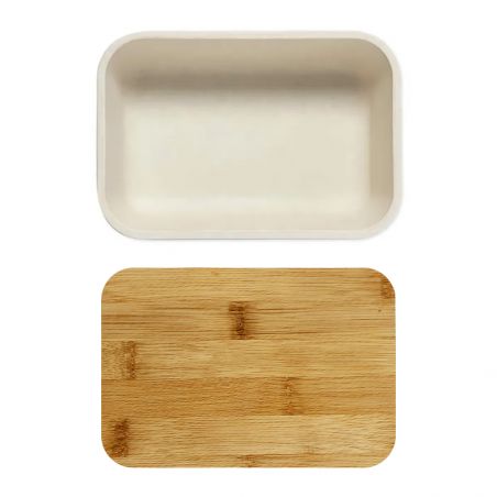 Customizable bamboo lunch box with cutlery | Enjoy your food