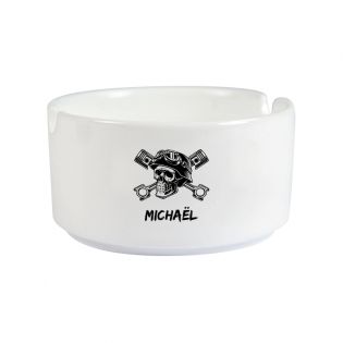 Customizable outdoor ashtray with text and photo