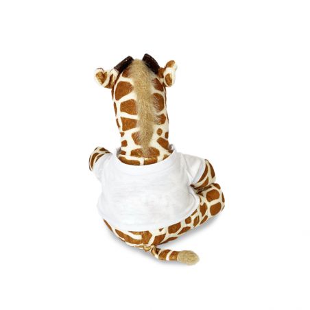 Personalized Giraffe animal plush toy with first name and photo for baby's room · Birth gift